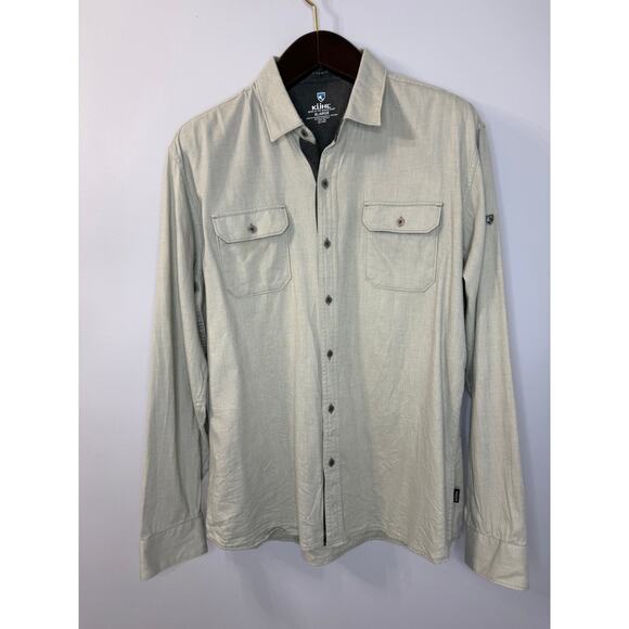 Kuhl Dillingr Flannel Cotton Blend Button Down Long Sleeve Men's Sz XL - Picture 2 of 13